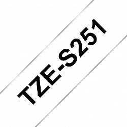 Brother TZe-S251 Strong Adhesive Laminated Tape Black on White TZe 8 m 2.4 cm