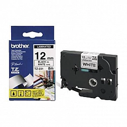 Brother TZe-S221 Strong Adhesive Laminated Tape Black on White TZe 8 m 9 cm