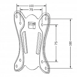 Maclean MC-715A TV Mount, TV Holder, Max VESA 100x100, 13-27, 25kg