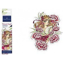 FABER-CASTELL Sketch Marker GOLDFABER, Set Romantic Manga 2 alkoholbasierter Marker mit zwei Spitzen, Tinte trocknet - 1 Stück (164722)