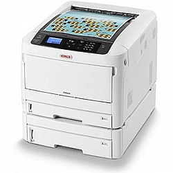 OKI C824dn Laser Color Printer Duplex LED A3 1200x600dpi 26ppm 400Sheets USB2.0 LAN RJ45