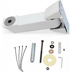 Ergotron StyleView Sit-Stand Combo Extender - Short - Montagekomponente (Verlängerungsarm, Wandhalterung mit Führungsschiene, Armabdeckung) - Polished Aluminum, hochwertiger Kunststoff - weiß (97-858-216)