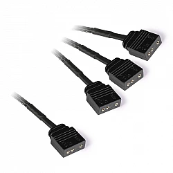 Y-Kabelsplitter aRGB 3-Pin auf 3x 3-Pin, 30cm (schwarz, inkl. Steckverbinder)