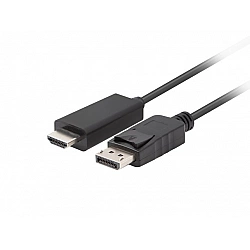 Lanberg DisplayPort to HDMI Cable CA-DPHD-11CC-0010-BK DisplayPort Male HDMI Male DP to HDMI 1 m