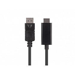 Lanberg DisplayPort to HDMI Cable CA-DPHD-11CC-0010-BK DisplayPort Male HDMI Male DP to HDMI 1 m