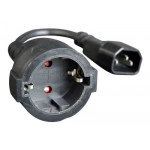 GEMBIRD PC-SFC14M-01 Gembird adapter zasilania IEC320 C14 -> SCHUKO (F) na kablu 15 cm