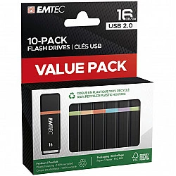 EMTEC USB 2.0 K100 16GB P10 USB-Sticks 10 Stück (ECMMD16GK102P10) - 16 GB