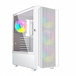 Gembird Fornax 4000W ARGB gaming ATX computer case, Midi Tower, backlight, White