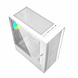 Gembird Fornax 4000W ARGB gaming ATX computer case, Midi Tower, backlight, White