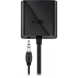 Wentronic Goobay HDMI / VGA Adapter [1x HDMI-Stecker - 1x VGA-Buchse, Klinkenbuchse 3.5 mm] Schwarz Goobay (68793)