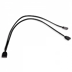 Y-Kabelsplitter aRGB 3-Pin auf 2x 3-Pin, 30cm (schwarz, inkl. Steckverbinder)