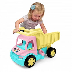 Vehicle Giant dump truck pink and cream