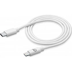 Cellularline USBDATAC2LMFI1MW. Kabellänge: 1,2 m, Anschluss 1: Lightning, Anschluss 2: USB C. Menge pro Packung: 1 Stück(e), Verpackungsbreite: 90 mm, Verpackungstiefe: 24 mm (USBDATAC2LMFI1MW)