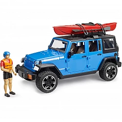 Vehicle Jeep Wrangler Rubicon with kayak and figurine