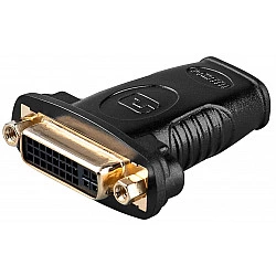 Wentronic Goobay HDMI™ / DVI-I Adapter, HDMI Standard-Buchse (Typ A), Schwarz - 19-pol. HDMI™-Buchse > DVI (24+5) Buchse (68690)