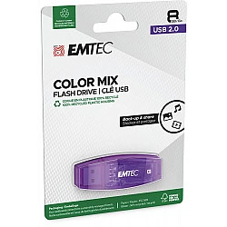 USB FlashDrive 8GB EMTEC C410 (Schwarz) USB 2.0 (ECMMD8GC410)