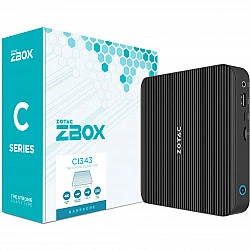 ZOTAC ZBOX C Series CI343 Edge - Barebone - Mini-PC - 1 x N-series N100 / 800 MHz - RAM 0GB - UHD Graphics - Wi-Fi 6, Bluetooth 5,2, 1GbE - WLAN: 802,11a/b/g/n/ac/ax, Bluetooth 5,2 (ZBOX-CI343-BE)