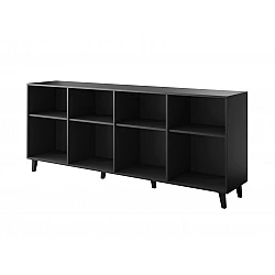 BARI chest of drawers 200x42x82 black matt