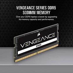 SO-DIMM 32 GB DDR5-5600 (1x 32 GB), Arbeitsspeicher schwarz, CMSX32GX5M1A5600C48, Vengeance