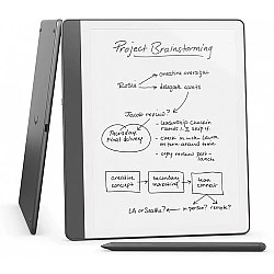 Ebook New Kindle Scribe - 2024 release 10.2” glare-free 16GB Wi-Fi (Without Lockscreen Ads) with Premium Pen Tungsten