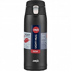TRAVEL MUG light Thermobecher (schwarz (matt), 0,4 Liter, Flip-Deckel)