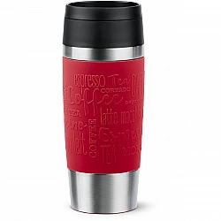 EMSA Travel Mug Classic N2020400 travel mug 360 ml Black, Red, Stainless steel Stainless steel