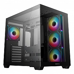 [AI generated title] Deepcool Cg530 Gaming Kabinet Med Rgb Belysning