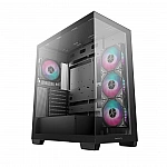 DEEPCOOL CG580 4F - ATX - 4x120mm ARGB fans - 2xUSB 3.0 - panoramic - tempered glass - black