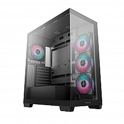 DEEPCOOL CG580 4F - ATX - 4x120mm ARGB fans - 2xUSB 3.0 - panoramic - tempered glass - black