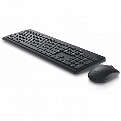 Dell Keyboard and Mouse KM3322W Keyboard and Mouse Set Wireless Batteries included US Black Wireless connection