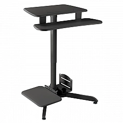 Height adjustable desk workstation Maclean, gas spring, for standing and sitting work, max height 109cm, MC-848