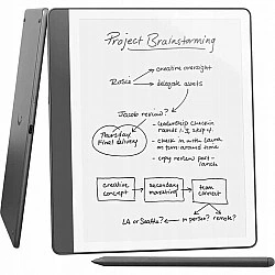 Ebook New Kindle Scribe - 2024 release 10.2 glare-free 64GB Wi-Fi (Without Lockscreen Ads) with Premium Pen Tungsten