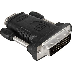 Wentronic Goobay HDMI™/DVI-D Adapter, HDMI™ Standard-Buchse (Typ A), Schwarz - 19-pol. HDMI™-Buchse>DVI-D (24+1) Stecker (68482)