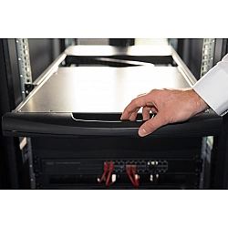 DIGITUS modularized 48.3cm 19inch TFT console with 8 port KVM US keyboard RAL 9005 black color