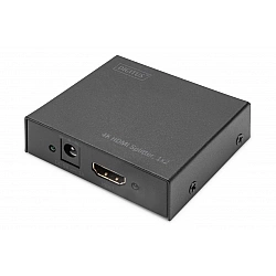 DIGITUS DS-46304 Rozdzielacz/Splitter HDMI 2-portowy, 4096x2160p 4K UHD 3D, HDCP1.3