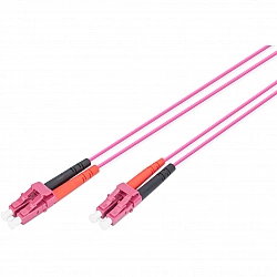 DIGITUS fiber Optic patch cord LC to LC Multimode 50/125 duplex 1m class OM4 LSOH RAL 4003