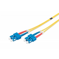 LWL Patchkabel, Duplex, SC > SC Stecker, Singlemode OS2 gelb, 1 Meter