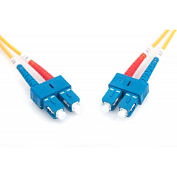 LWL Patchkabel, Duplex, SC > SC Stecker, Singlemode OS2 gelb, 1 Meter