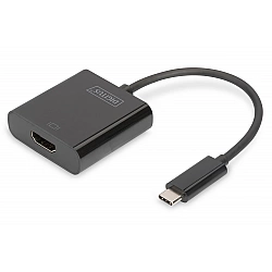 DIGITUS DA-70852 Adapter graficzny HDMI 4K 30Hz UHD na USB 3.1 Typ C, z audio, czarny, 15cm