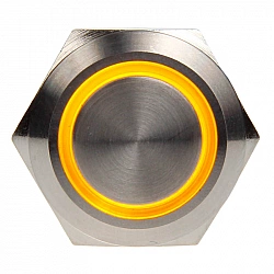 DimasTech Vandalismusschalter/-taster 19mm - Silverline - gelb