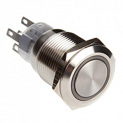 Vandalism switch/button 19mm - Silverline - green