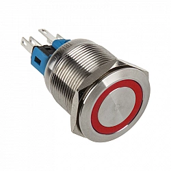 DimasTech Vandalismusschalter/-taster 22mm - Silverline - rot
