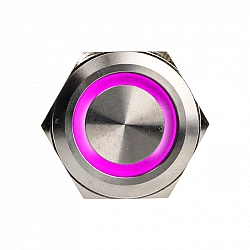 DimasTech Vandalismusschalter/-taster 25mm, Silverline Ring - RGB