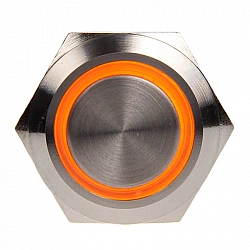 DimasTech Vandalismustaster 19mm - Silverline - orange
