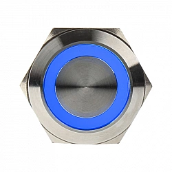 DimasTech Vandalismustaster 22mm - Silverline - blau
