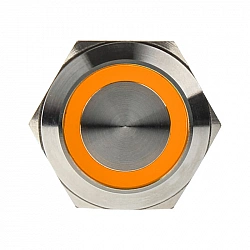 DimasTech Vandalismustaster 22mm - Silverline - orange