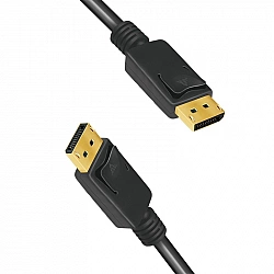 LogiLink DisplayPort 1.4 connection cable, 5.0 m, black DisplayPort plug DisplayPort plug, with lock