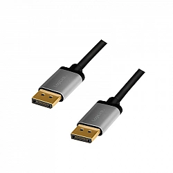 LogiLink CDA0103 DisplayPort Cable DPM to DPM, 4K60 Hz, aluminum, blackgrey, 5 m (CDA0103)