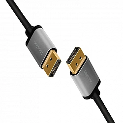 LogiLink CDA0103 DisplayPort Cable DPM to DPM, 4K60 Hz, aluminum, blackgrey, 5 m (CDA0103)