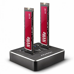 AXAGON ADSA-M2C DUAL NVMe CLONE MASTER DOCK SuperSpeed USB-C 10 Gbps docking station